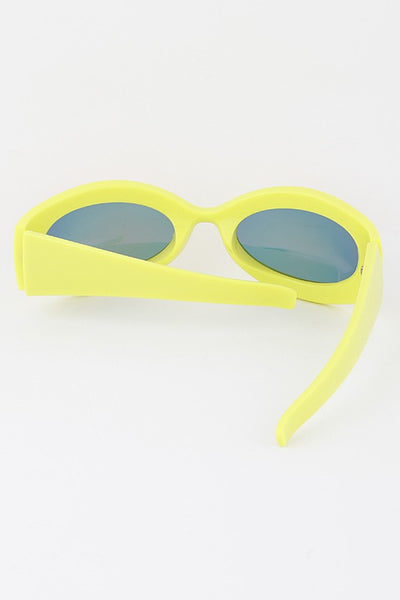 Bubble Frame Sunglasses Lime Green