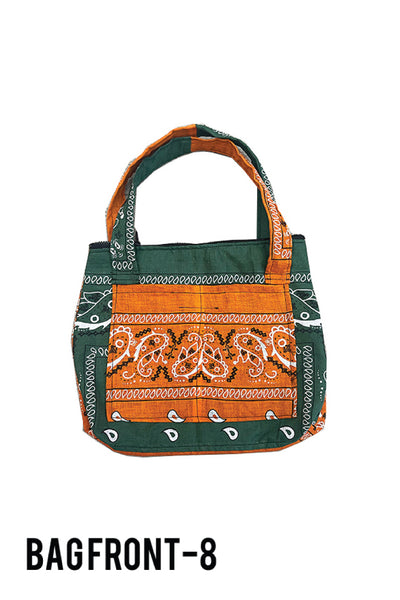 Vintage Paisley Reconstructed Bag