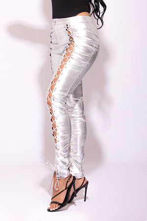 Chrome Laced Pants