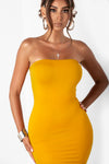 Tube Top Dress- Mustard