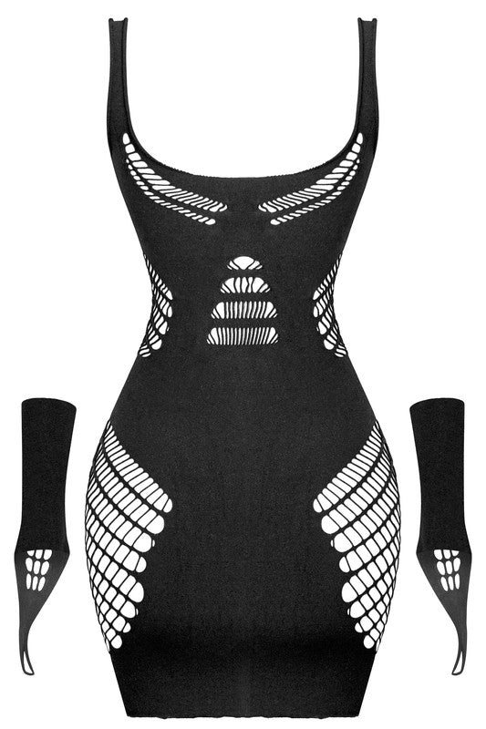 Black Cutout Shapewear Mini Dress