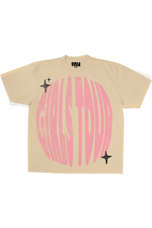 Girls Tour World Tour Tee - Nude