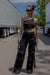 Black Asymmetrical One Shoulder Top