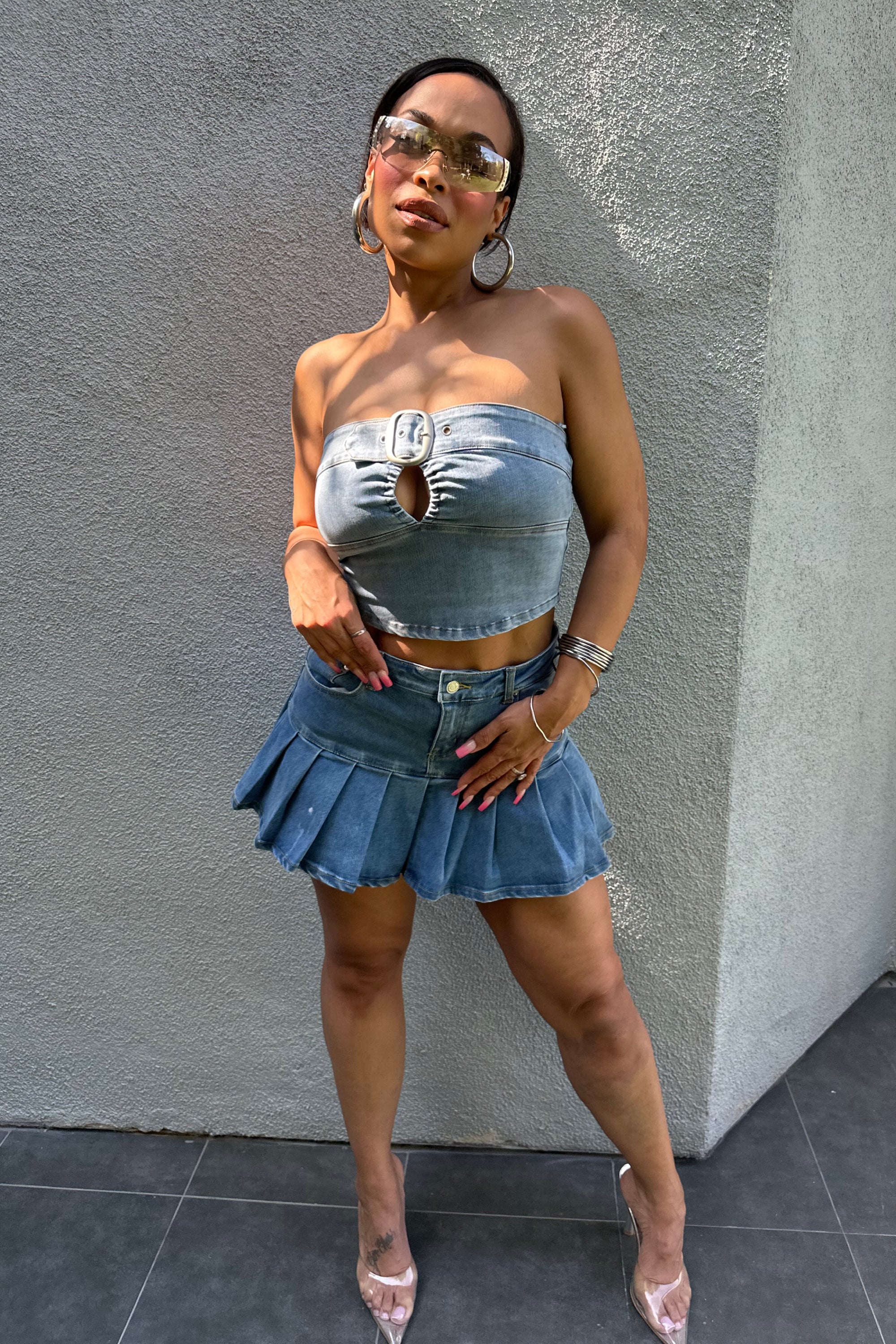 Denim mini skirts Clearance