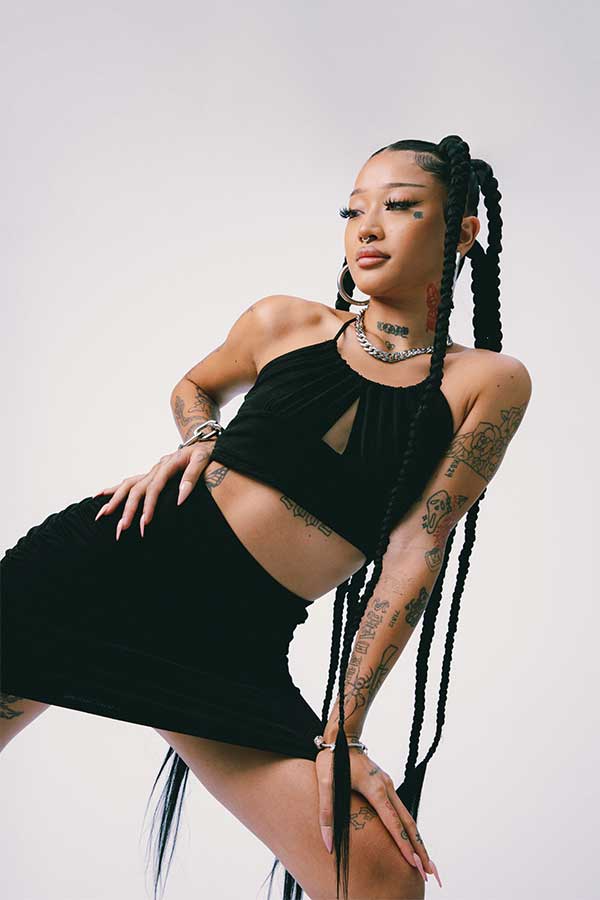 Halter Top & Ruched Mini Skirt Set