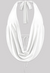 White Halter Cowl Neck Top