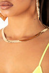 Gold Thick Herringbone Chain