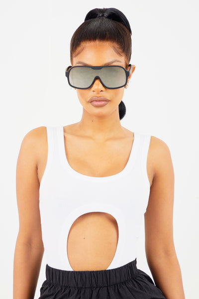 Sorella White Cut Out Bodysuit