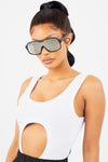 Sorella White Cut Out Bodysuit