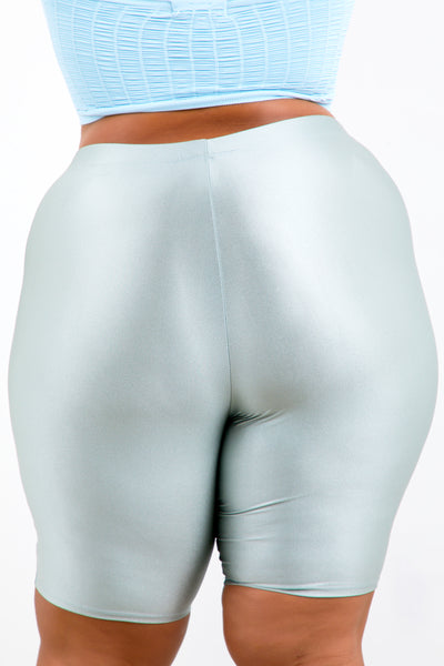 Silver Shape Athletic Biker Shorts