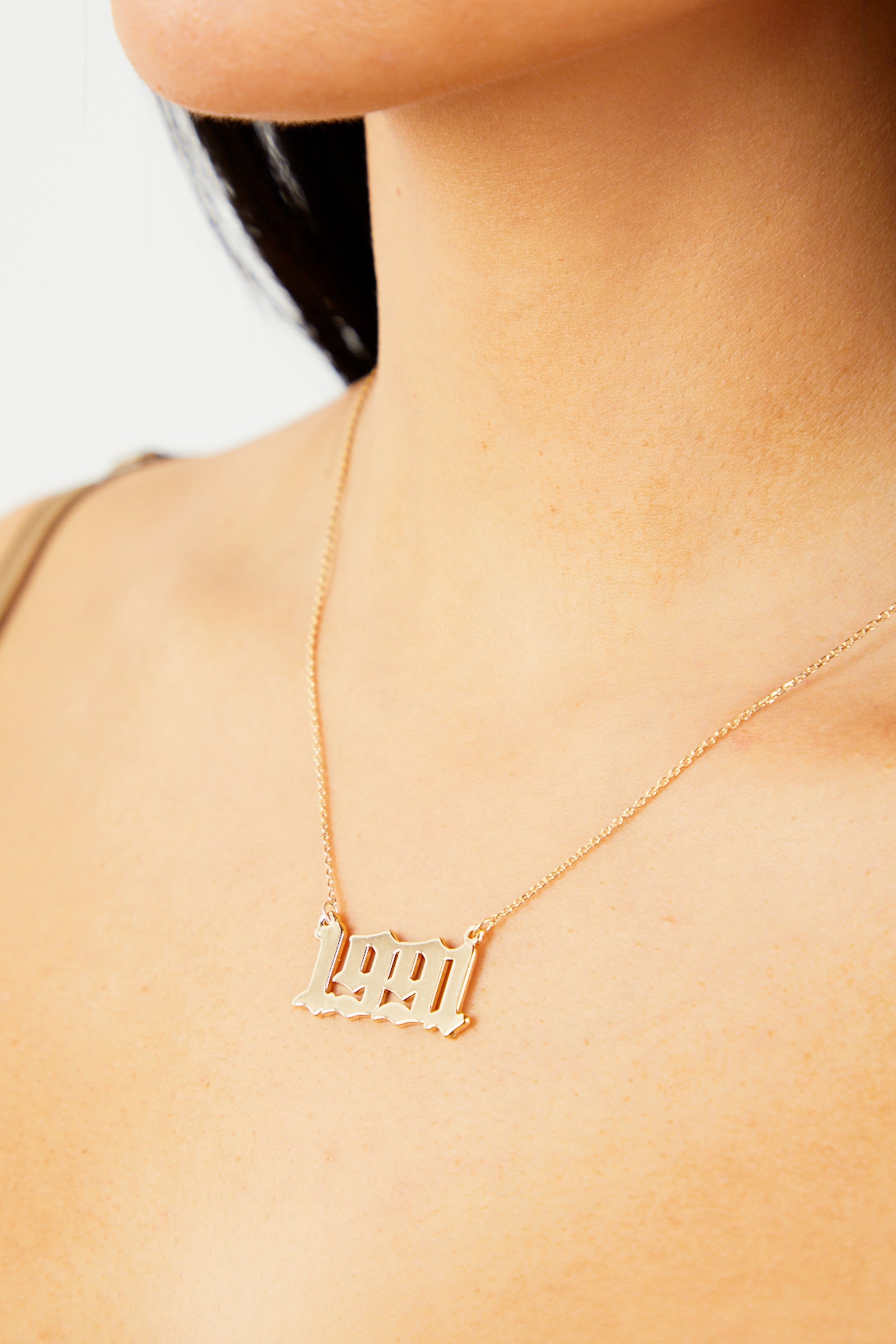 91 Pendant Necklace - Gold