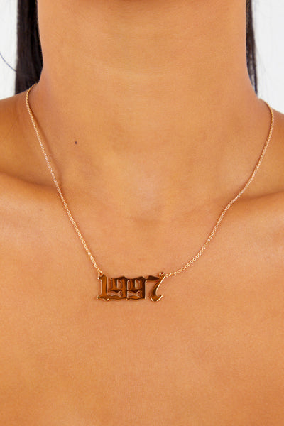97 Pendant Necklace - Gold