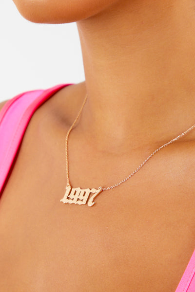 97 Pendant Necklace - Gold