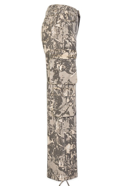Pocket Camo drawstring pants