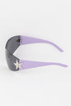 Black Sports Star Shield Sunglasses