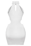 Sleeveless Cutout Mini Dress White