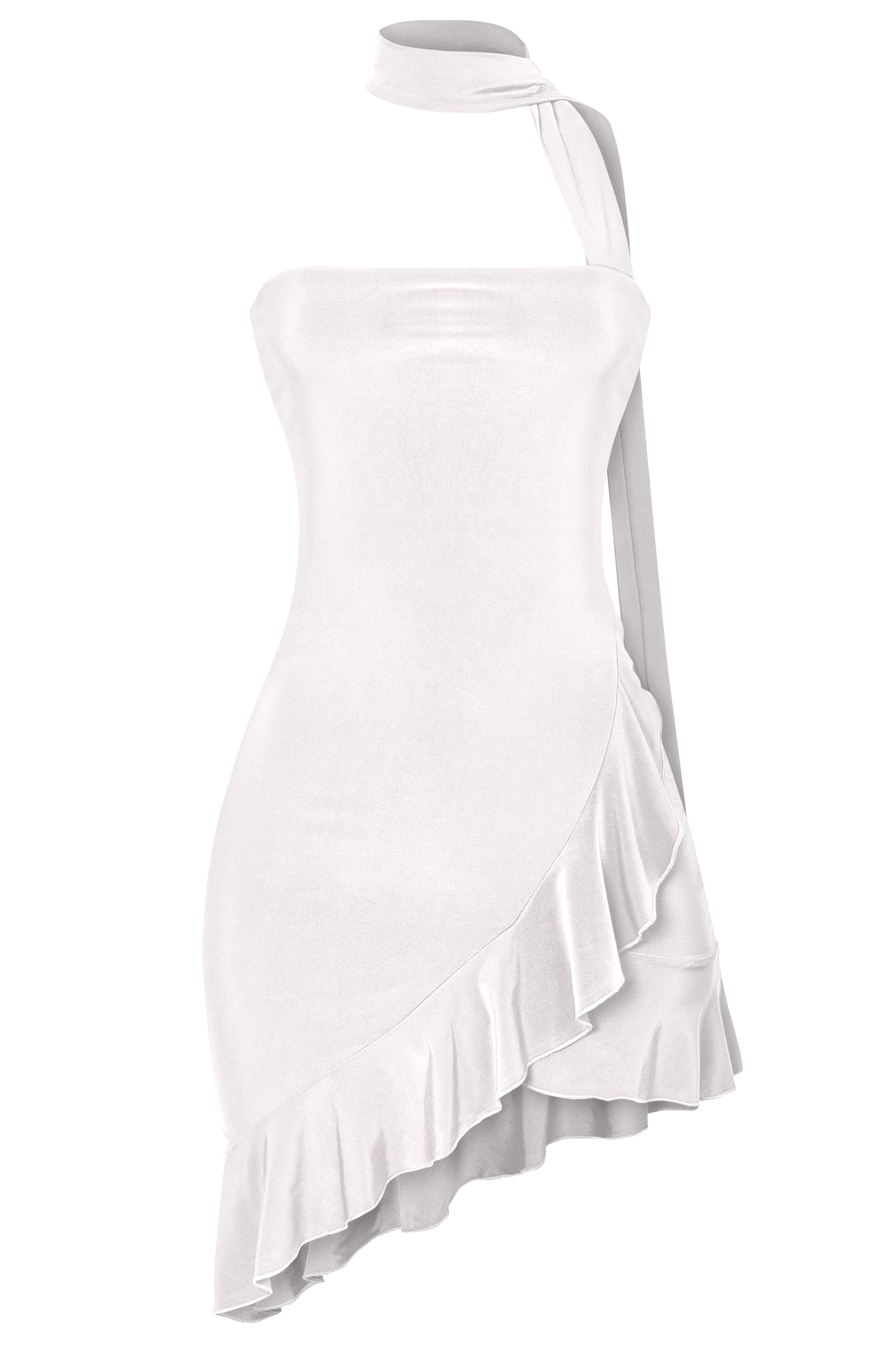Neck Sash Mini Dress - sosorella