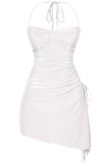 Halter A-Line Mini Dress White