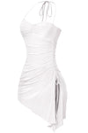 Halter A-Line Mini Dress White