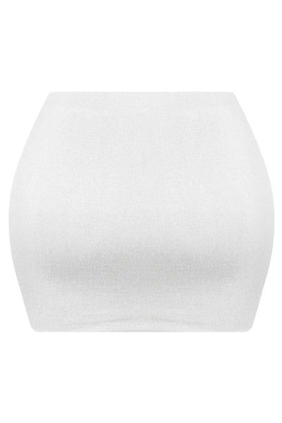 Solid Micro Mini Skirt White