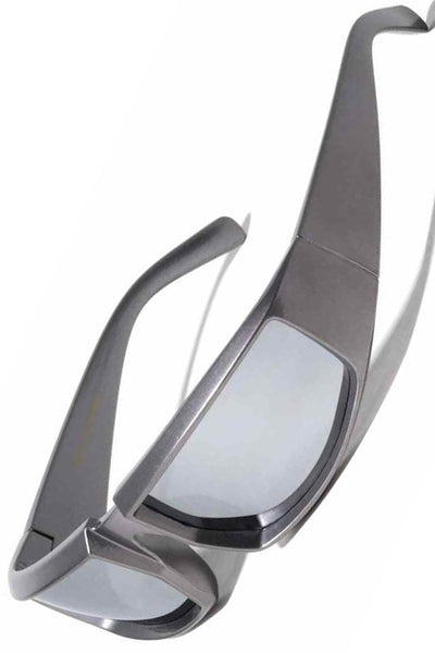 Sporty Goggle Sunglasses Charcoal