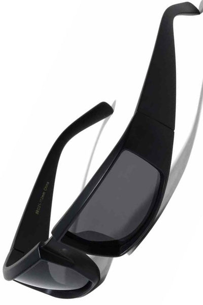 Sporty Goggle Sunglasses Matte Black
