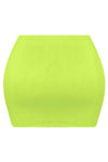 Solid Micro Mini Skirt Lime Green