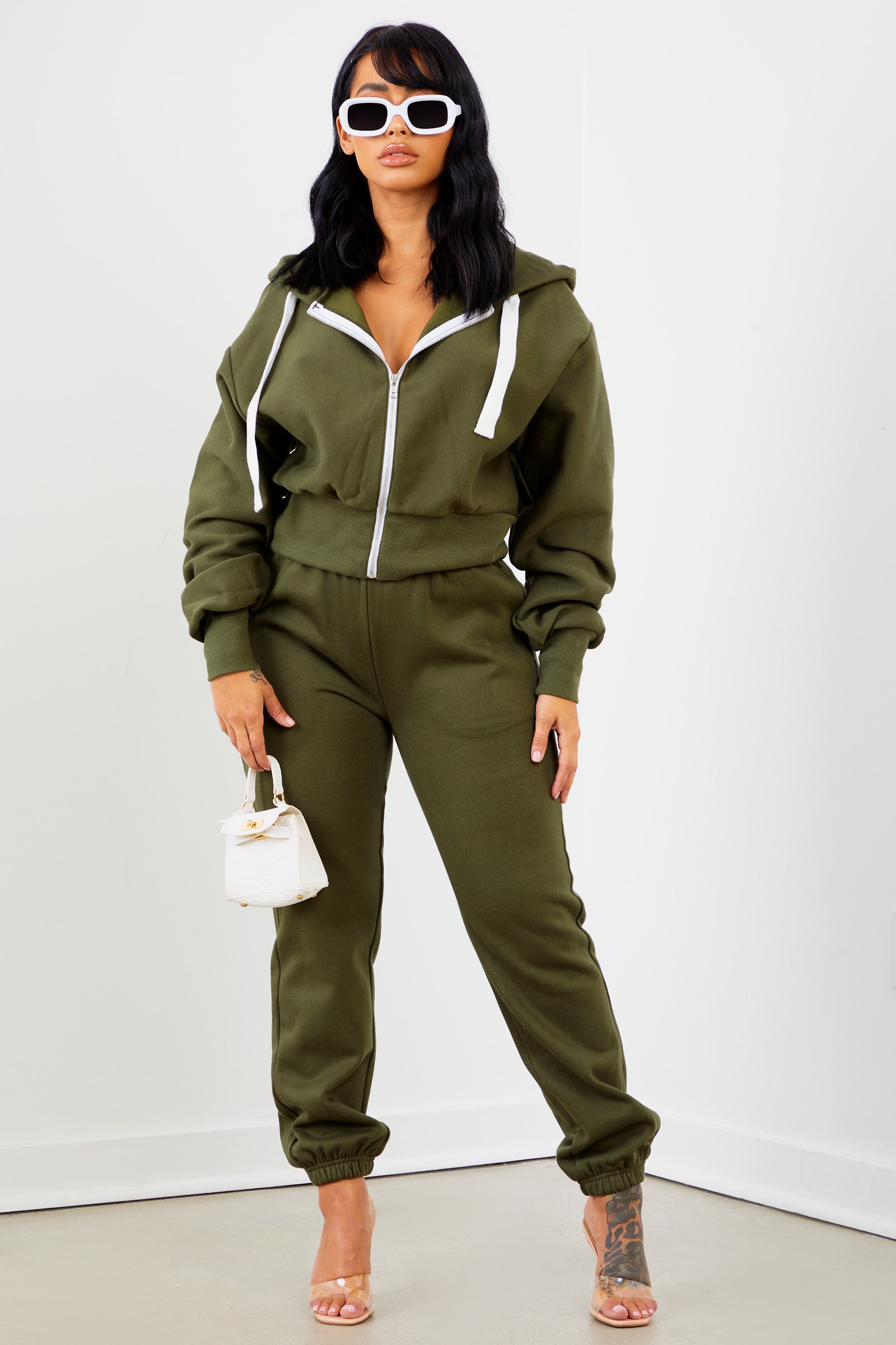 Olive Solid Sweatpants