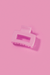 Pink Mini Square Cut Out Hair Clip