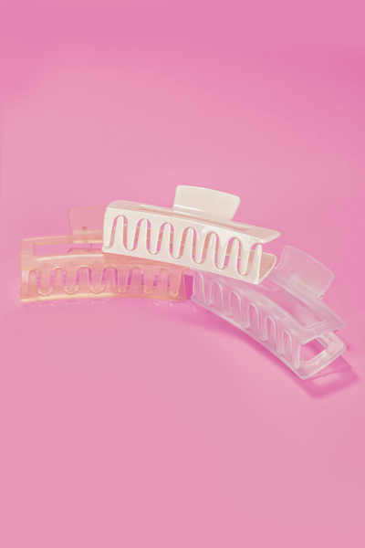 Frosted Cut Out Hair Clip