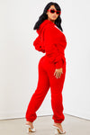 Red Solid Sweatpants