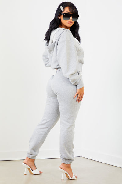 Heather Grey Solid Sweatpants