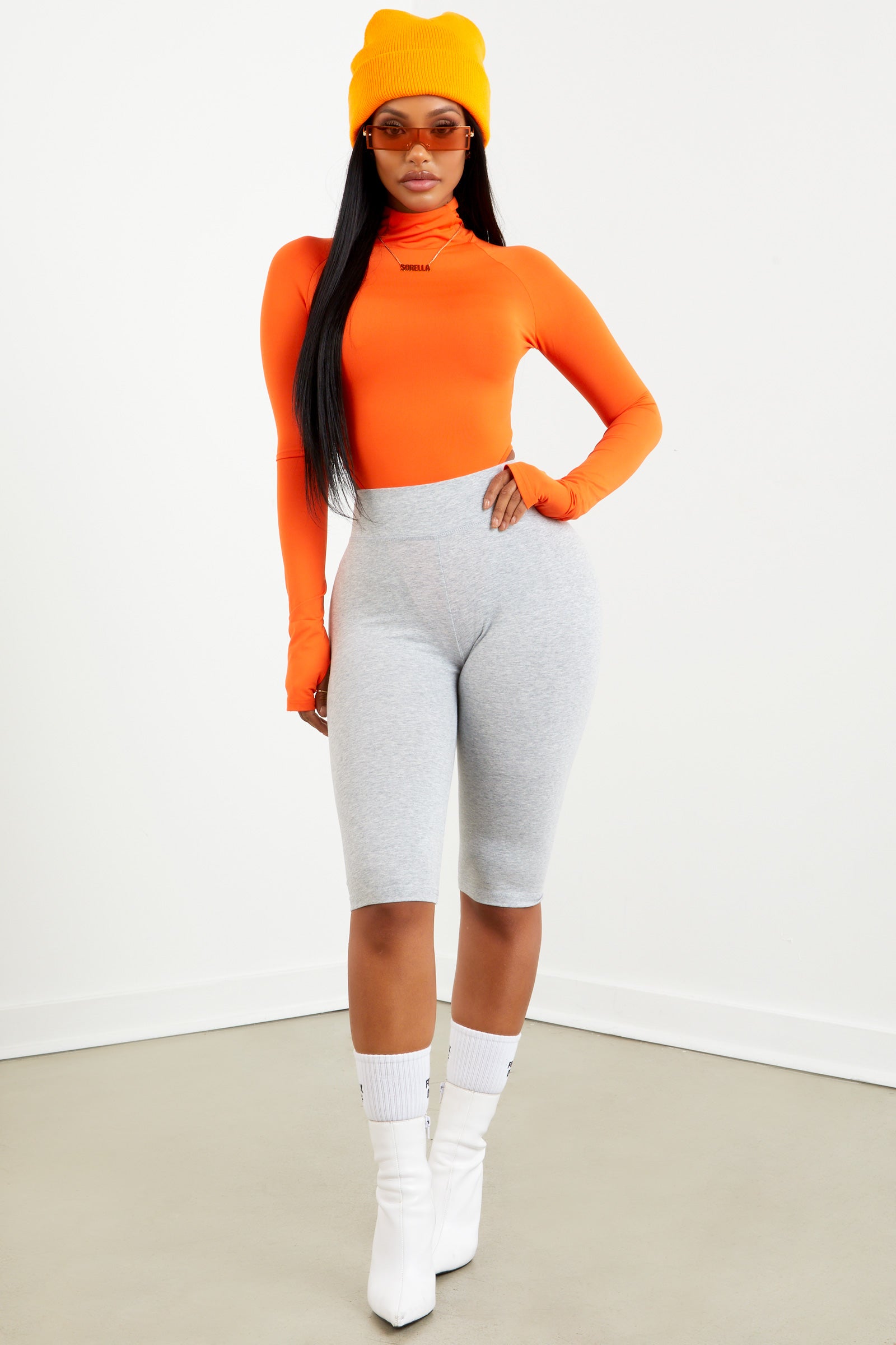 Heather grey hotsell biker shorts