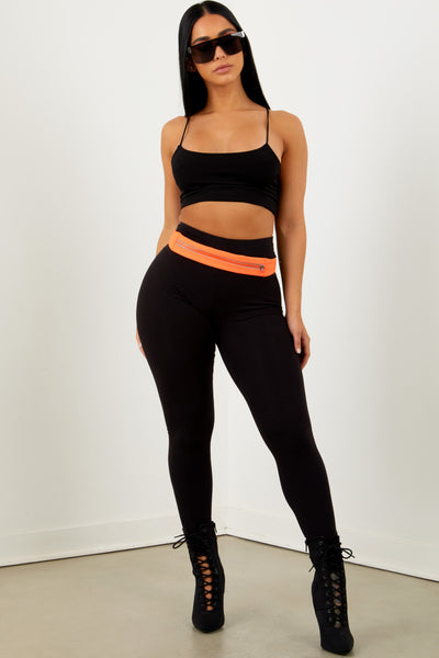 Black High Rise Legging.