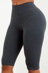 Charcoal Cotton Capri Biker Shorts.