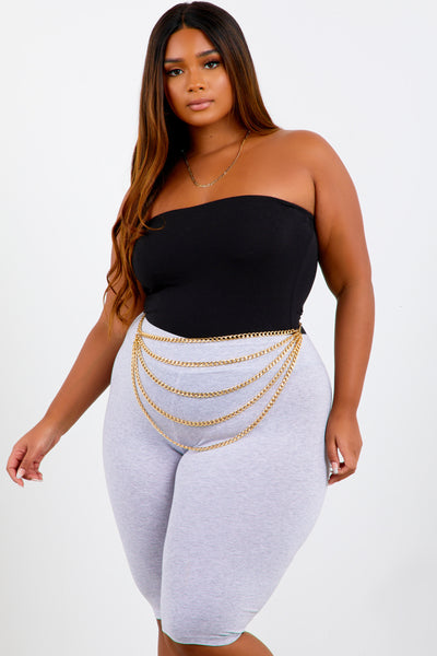 Black Shape Cotton Bodysuit
