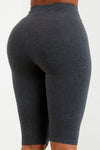 Charcoal Cotton Capri Biker Shorts.