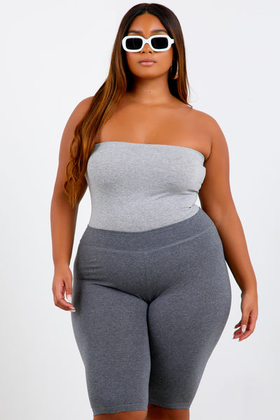 Grey Shape Cotton Bodysuit