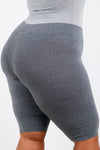 Charcoal Shape Cotton Capri  Biker Shorts