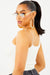 Cream Basic One Shoulder Top