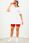 Red Cotton Cycle Shorts
