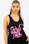 Girls Tour Airbrush Tank - Black