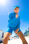 Og Girls Tour Blue Nylon Shorts