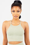 Pistachio High Neck Bra