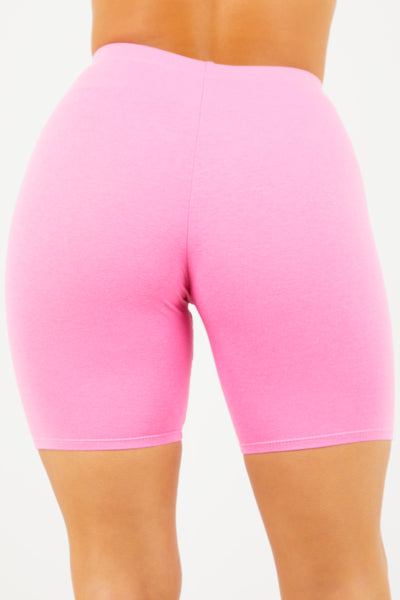 Pink Cotton Cycle Shorts