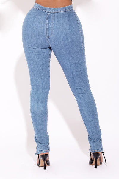 Lace Up Denim Jeans