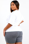 Charcoal Shape Cotton Biker Shorts