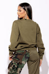 Girls Tour Crewneck - Olive