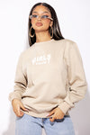 Girls Tour Crewneck - Tan