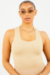 Nude Ribbed Tank